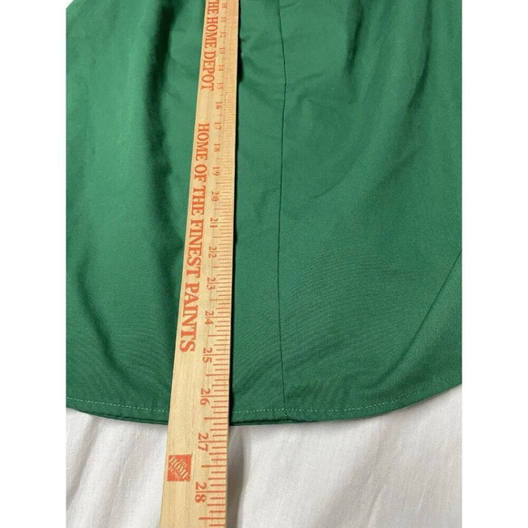 Bleuh Ciel Blouse L Off Shoulder Green Floral Embroider Cottagecore Smocked Boho - Picture 7 of 9